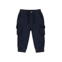 mothercare Infant Boys Navy Blue Pure Cotton Joggers-picture-16