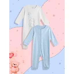 mothercare Infant Boys Pack of 2 Printed Pure Cotton Rompers-picture-10