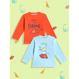 mothercare Infant Boys Pack Of 2 Typography Printed Pure Cotton T-Shirt-picture-36