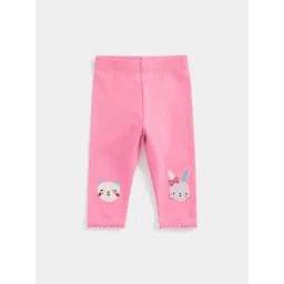 mothercare Infant Girls Kitty & Bunny Printed Ankle Length Leggings-picture-10