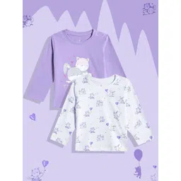 mothercare Infant Girls Pack Of 2 Printed Pure Cotton T-Shirt-picture-53