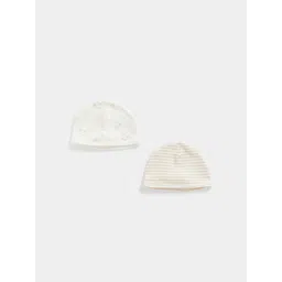 mothercare Infant Kids Pack Of 2 Printed Pure Cotton Beanie-picture-28