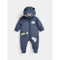 mothercare Infant Kids Patched Pure Cotton Hooded Snowsuit-picture-41