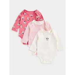 mothercare Infants Pack of 3 Printed Pure Cotton Bodysuits-picture-47