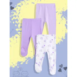mothercare Infants Pack Of 3 Printed Pure Cotton Leggings-picture-12