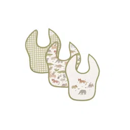 mothercare Infants Set Of 3 Natural Printed Bibs-picture-21