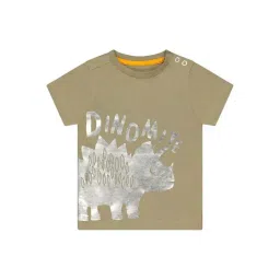 Mothercare Kids Beige Cotton Printed T-Shirt-picture-46