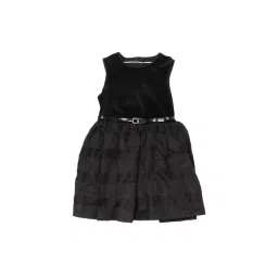 Mothercare Kids Black Solid Dress with Belt-picture-28