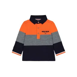 Mothercare Kids Multicolor Cotton Color Block Full Sleeves Polo T-Shirt-picture-18