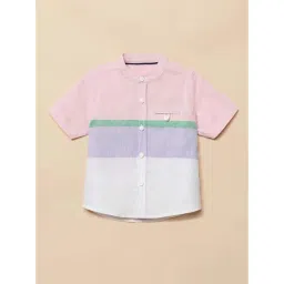 Mothercare Kids Multicolor Cotton Color Block Shirt-picture-16