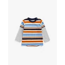 Mothercare Kids Multicolor Cotton Striped Full Sleeves T-Shirt-picture-35