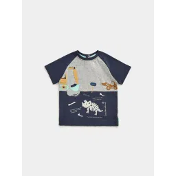 Mothercare Kids Navy & Grey Color Block T-Shirt-picture-38