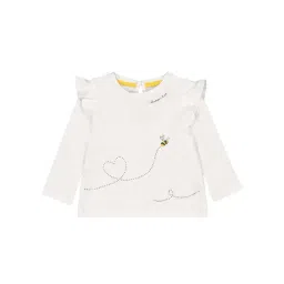 Mothercare Kids White Cotton Embellished Full Sleeves Top-picture-18
