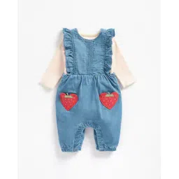 mothercare Ruffled Dungarees with Striped Bodysuit-picture-31