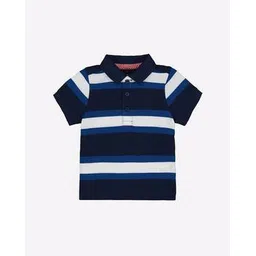 mothercare Striped Polo T-shirt with Spread Collar-picture-28