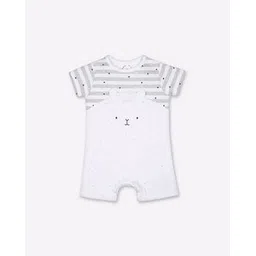 mothercare Striped Short-Sleeve Rompers with 3D Lamb Ears-picture-32