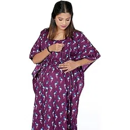 motherhood by snehal Cotton Maternity Kaftan Nighty/Feeding/Nursing/pre & Post Pregnancy/Pregnancy Dress-picture-52