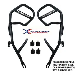 moto xspeed Heavy Quality Metal Crash guard With 4 Slider For TVS RAIDER-picture-11