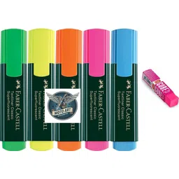 Faber-Castell Textliner Pen Set – Pack of 5 Assorted Colours-image-1
