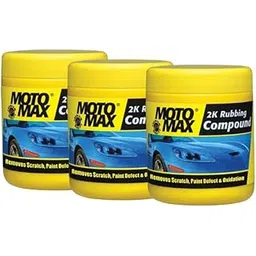 MOTOMAX 2K Rubbing Compound 100G, Pack of 3 | Removes Minor Scratches, Swirl Marks, Paint Defect and Oxidization from Metal Surfaces On Cars, Bike, Yellow-picture-14