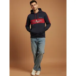 MOUNTAIN COLOURS Men Colourblocked Hooded Sweatshirt-picture-36