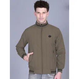 MOUNTAIN COLOURS Men Mock Collar Striped Windcheater Bomber Jacket-picture-20