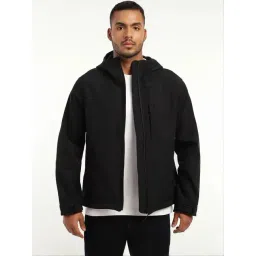 Mountmiller Black Full Sleeve Hooded Neck DWR Tactical Softshell Jacket-picture-21