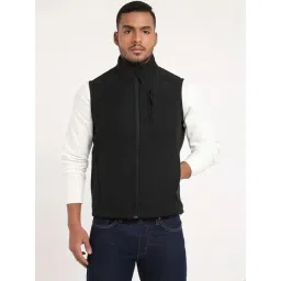 Mountmiller Black High Neck Sleeveless Softshell Jacket-picture-23