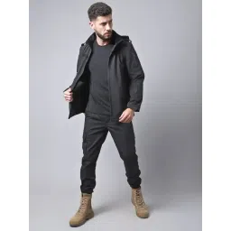 MOUNTMILLER Men's Solid 12 Zipper Softshell Ripstop Tactical Hooded Jacket-picture-43