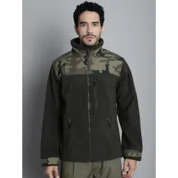 Mountmiller Olive Green Regular Fit Printed Jackets-picture-32