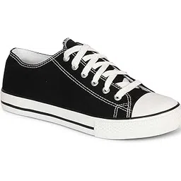 mozafia Comfortable Fashion Lace-up Sneakers with Classic Low Tops Canvas Casual Shoes for Men (MZF-N-All-Sport-Blackwhite-9)-picture-48