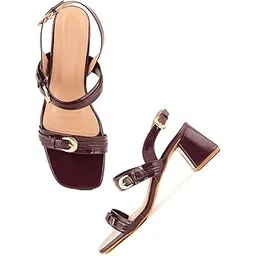 mozafia Maroon Women Formal Heels-picture-26