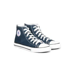 MOZAFIA Men Canvas Lace-up Casual High Top Sneakers-picture-41