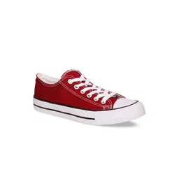 MOZAFIA Men Canvas Lace-up Casual Low Top Sneakers image 1