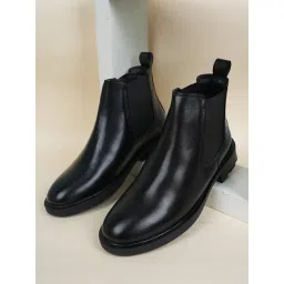 Mozafia Men's Black Chelsea Boots-picture-31
