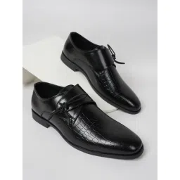 Mozafia Men's Black Derby Shoes-picture-38