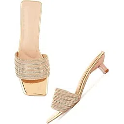 mozafia Rose Gold Women Formal Western - Embellished Heels-picture-15