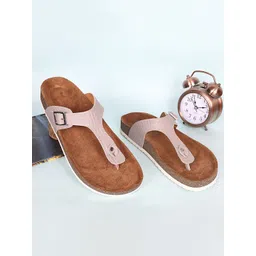 MOZAFIA Women T-Strap Flats with Buckles-picture-34
