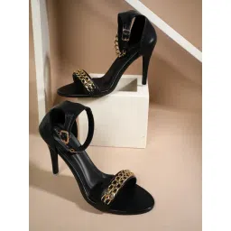 Mozafia Women's Black Ankle Strap Sandals-picture-39