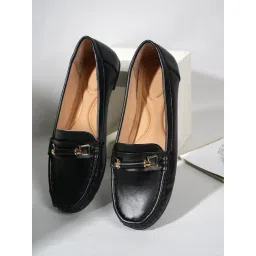 Mozafia Women's Black Casual Loafers-picture-39
