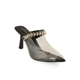 Mozafia Women's Black Casual Sandals image 2