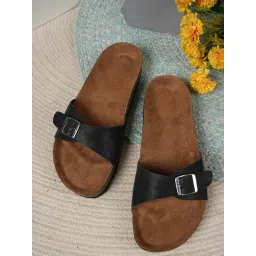 Mozafia Women's Black Slides-picture-10