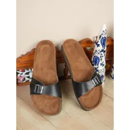 Mozafia Women's Black Slides-picture-20