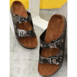 Mozafia Women's Black Toe Ring Sandals-picture-31