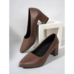 Mozafia Women's Brown Casual Pumps-picture-20