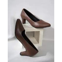 Mozafia Women's Brown Stiletto Pumps-picture-37