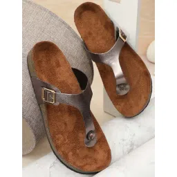 Mozafia Women's Copper Thong Sandals-picture-48