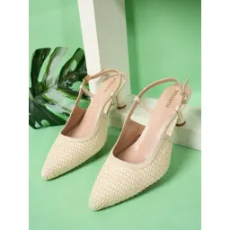 Mozafia Women's Cream Back Strap Stilettos-picture-27
