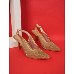 Mozafia Women's Gold Back Strap Sandals-picture-22