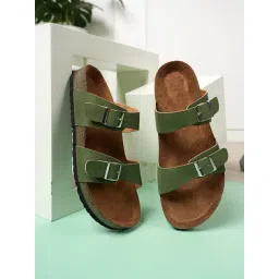 Mozafia Women's Green Slides-picture-28
